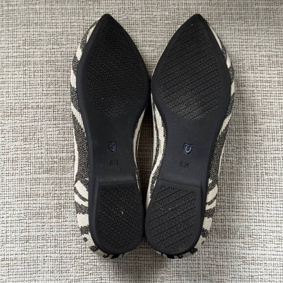 Rothy’s Women’s Shimmery Zebra Print Ballet Flats – Size 6.5 - Picture 4 of 8